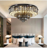 Villanova d'Albenga | Round Modern Black Crystal Chandelier