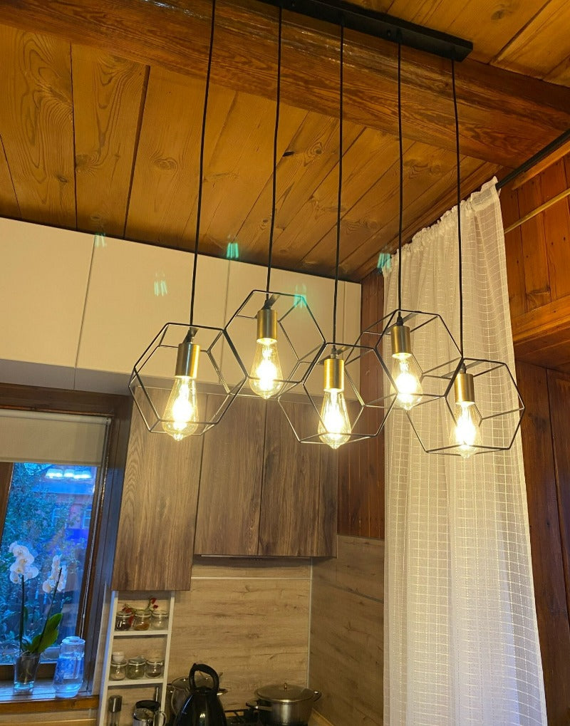 Celeste - Vintage Iron Frame Light Fixture