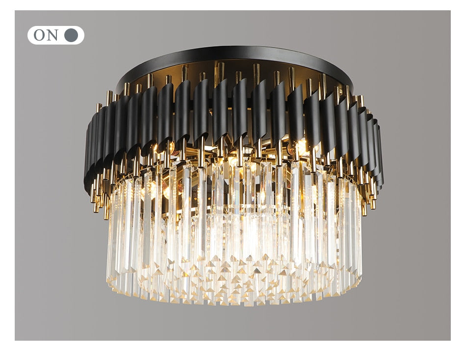 Ceriale | Grand Black Modern Crystal Ceiling Chandelier