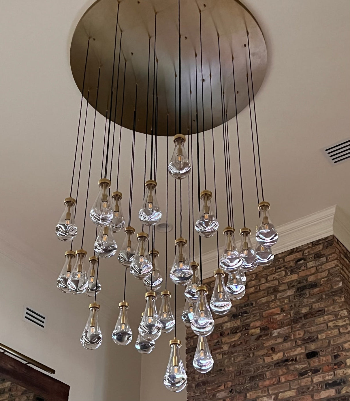 Raindrop Round Chandelier 47"