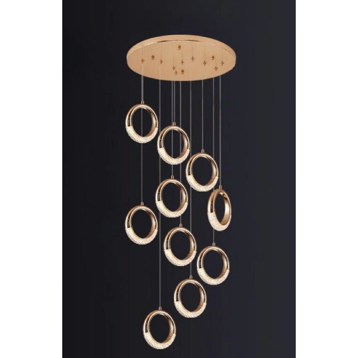 Cannero Riviera | Luxury Gold Ring Pendant Lighting