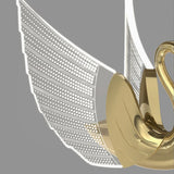 Amirat | Swan Design Gold Chandelier For Stairwell