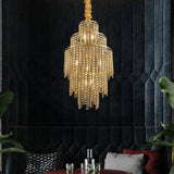 Point Antibes | Luxury Gold Chandelier With Crystal Balls