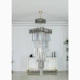 Beuil | High-end Villa Staircase Square Crystal Chandelier