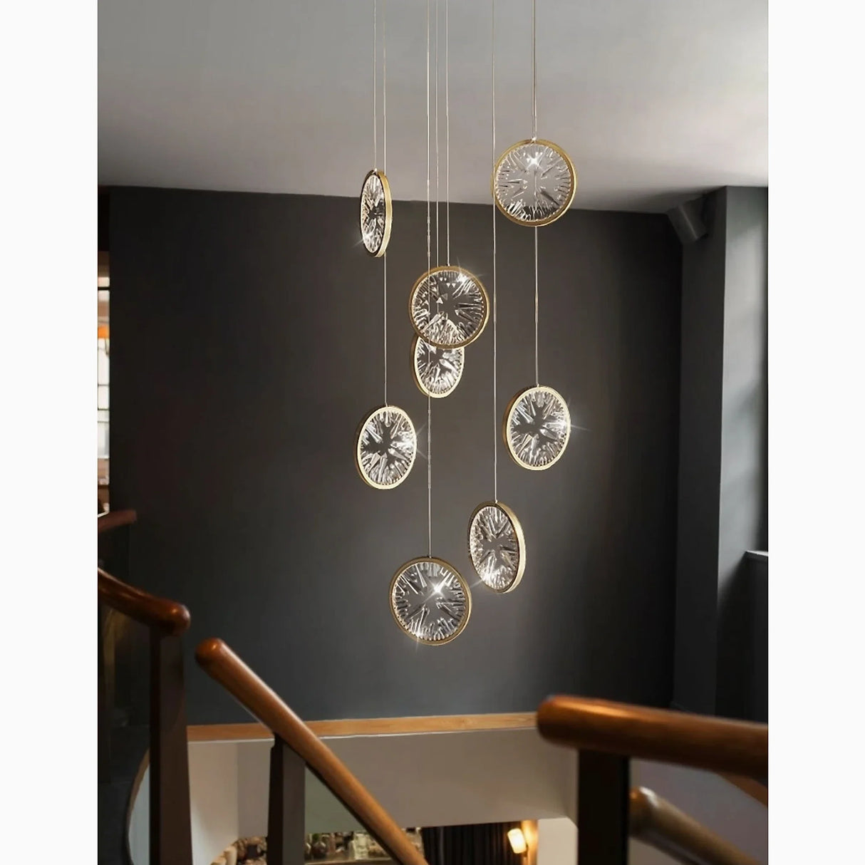 Bézaudun-les-Alpes | Gold Rings Crystal Chandelier