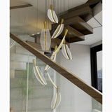 Cagnes-sur-Mer | Crystal Gold Feathers Chandelier