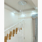 Cannes | Staircase Pendant Crystal Long Light Fixture