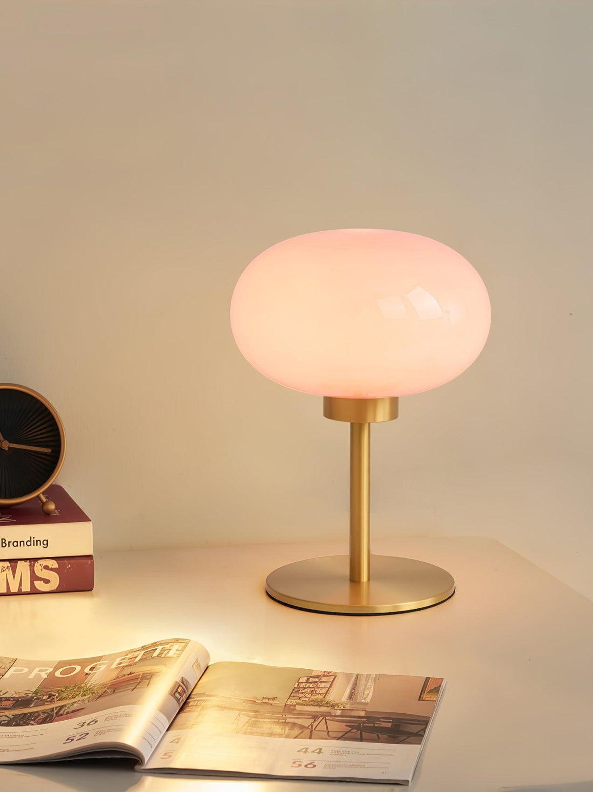 Marshmallow Brass Table Lamp