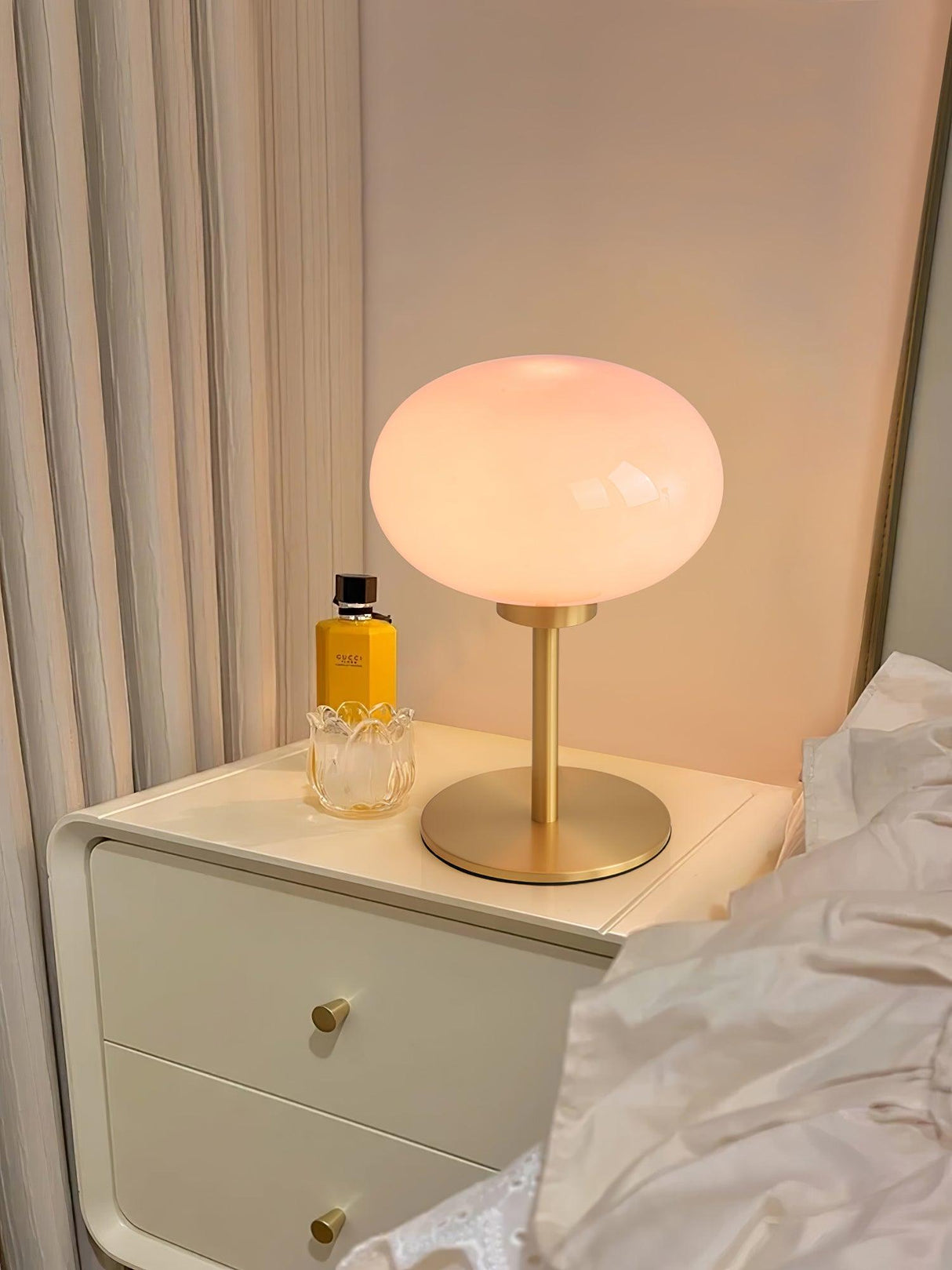 Marshmallow Brass Table Lamp