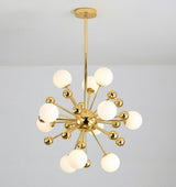 Fleur - Frosted Glass Multi-Bulb Art Deco Chandelier