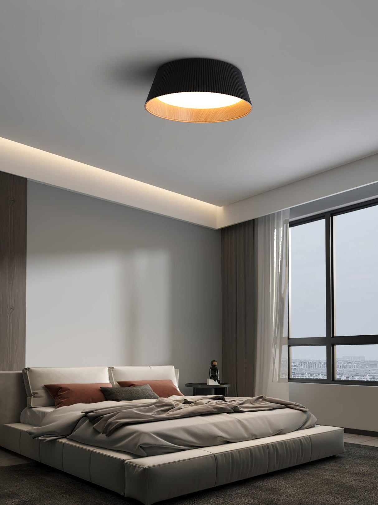 Modern Ribbed Ceiling Light