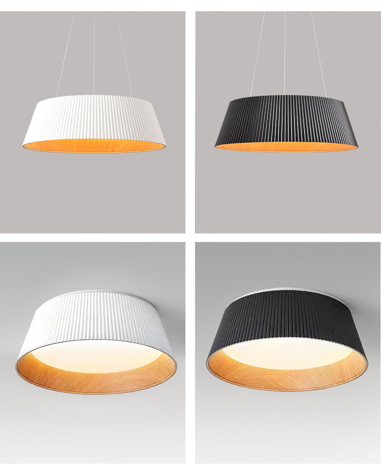 Modern Ribbed Ceiling Light