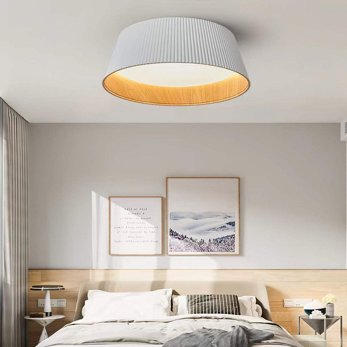 Modern Ribbed Ceiling Light