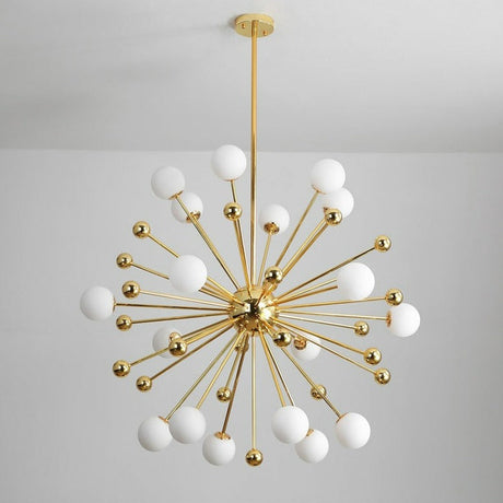 Fleur - Frosted Glass Multi-Bulb Art Deco Chandelier