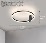 Aluminum LED Ceiling Lamp in a Nordic Style for Bedroom Living Room