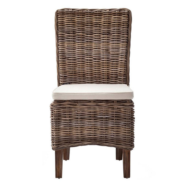 NovaSolo Wickerworks Morin Dining Chair Natural Grey (Set of 2) CR14