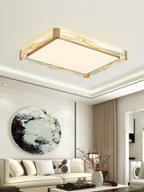 Rectangular LED Сopper Ceiling Lamp for Living room, Bedroom