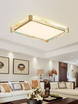 Rectangular LED Сopper Ceiling Lamp for Living room, Bedroom