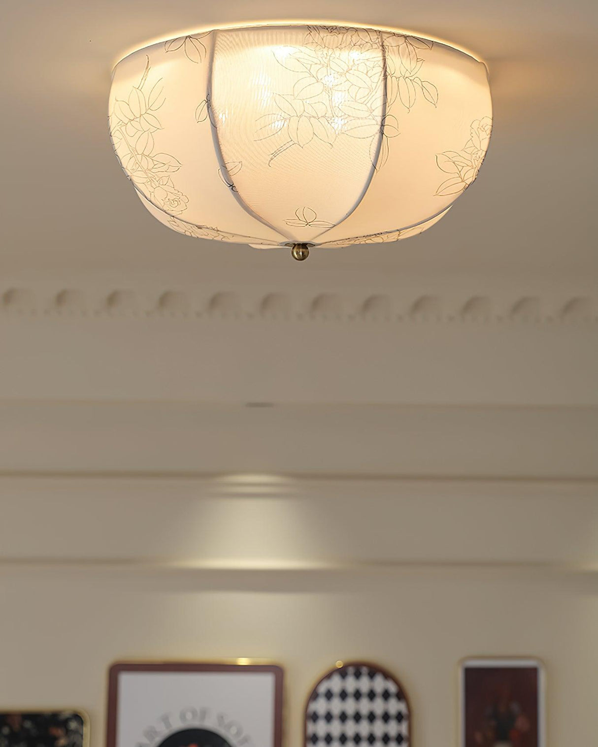 Orchid Fabric Ceiling Lamp