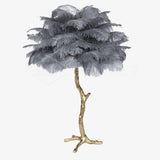 Ostrich Feather Table Lamp