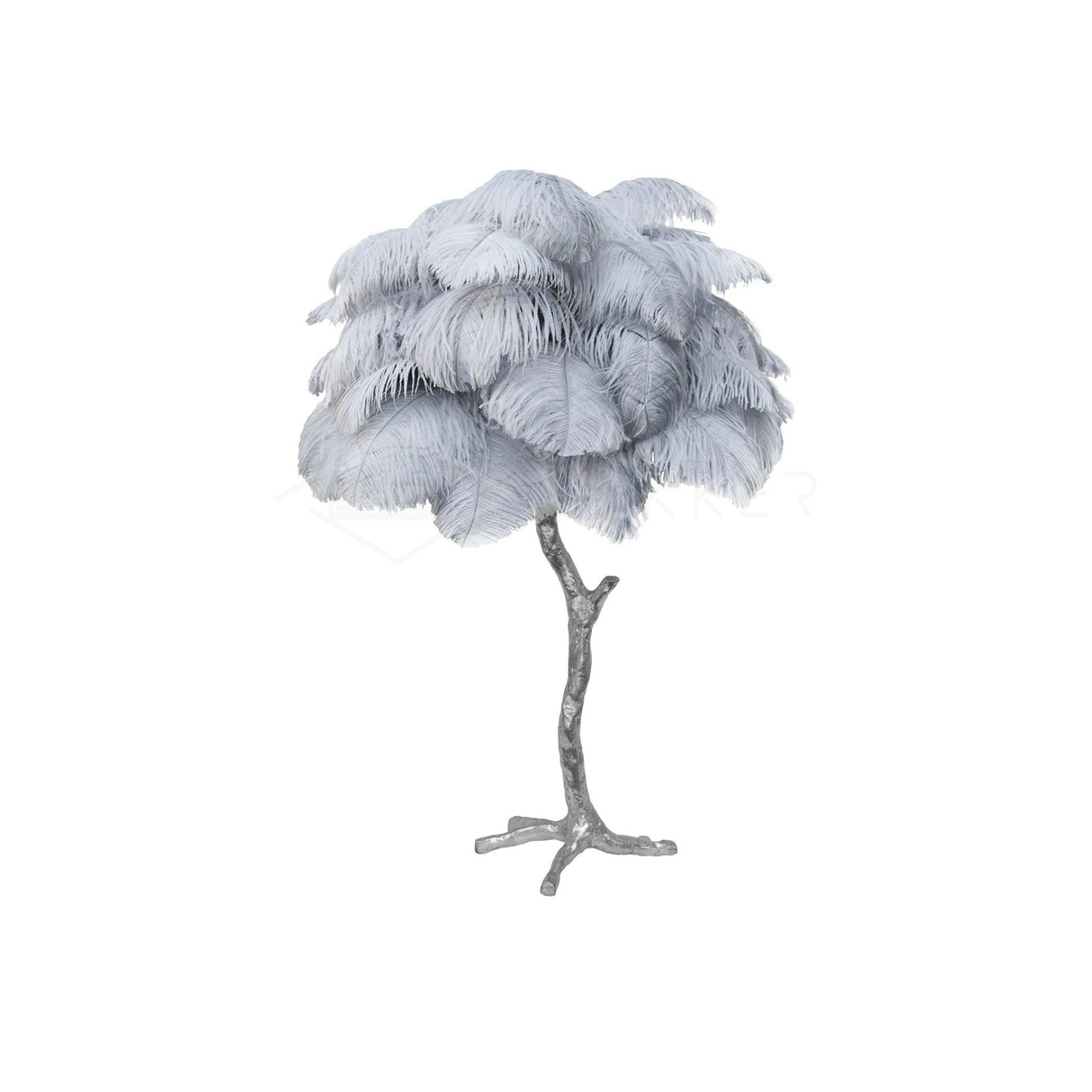 Ostrich Feather Table Lamp