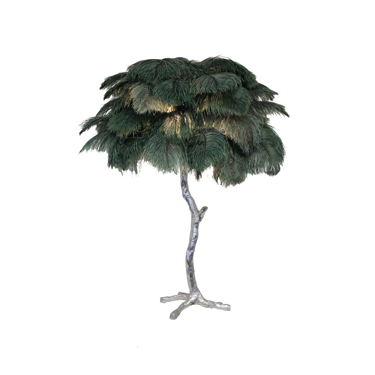 Ostrich Feather Table Lamp