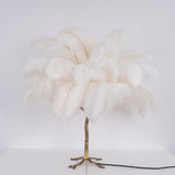 Ostrich Feather Table Lamp