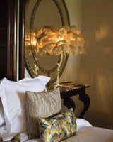 Ostrich Feather Table Lamp