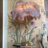 Ostrich Feather Table Lamp