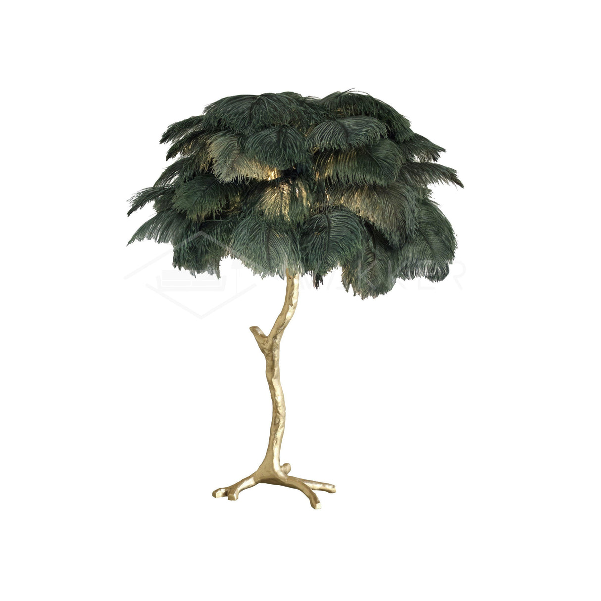 Ostrich Feather Table Lamp