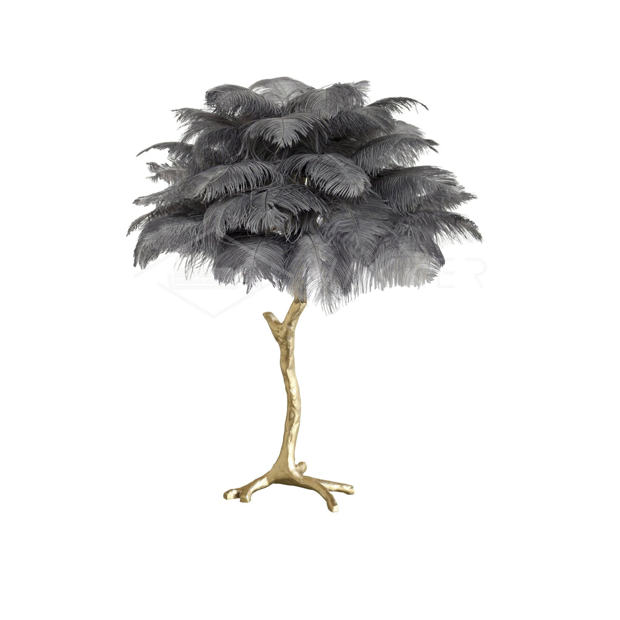 Ostrich Feather Table Lamp