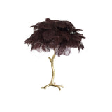 Ostrich Feather Table Lamp