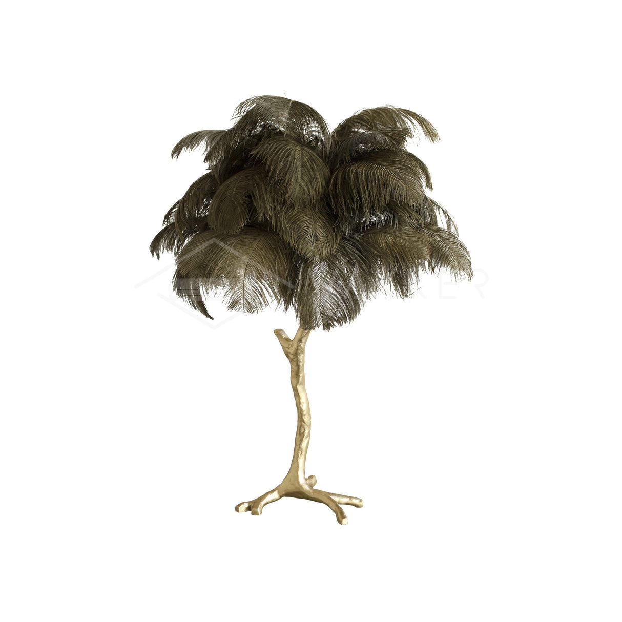 Ostrich Feather Table Lamp