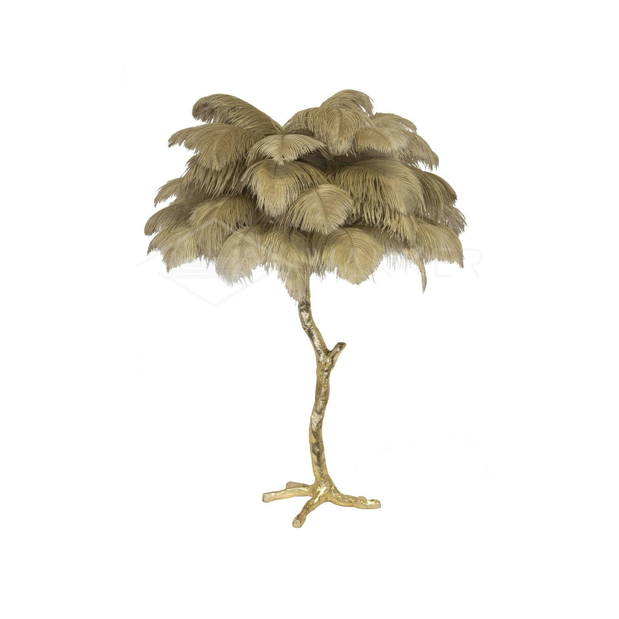 Ostrich Feather Table Lamp