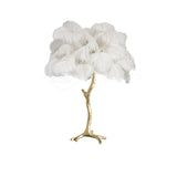 Ostrich Feather Table Lamp