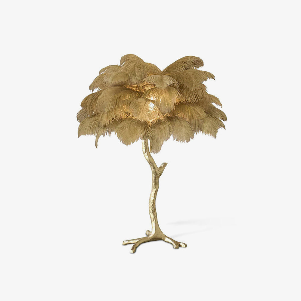 Ostrich Feather Table Lamp