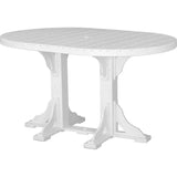 LuxCraft 4' x 6' Bar Height Poly Oval Table