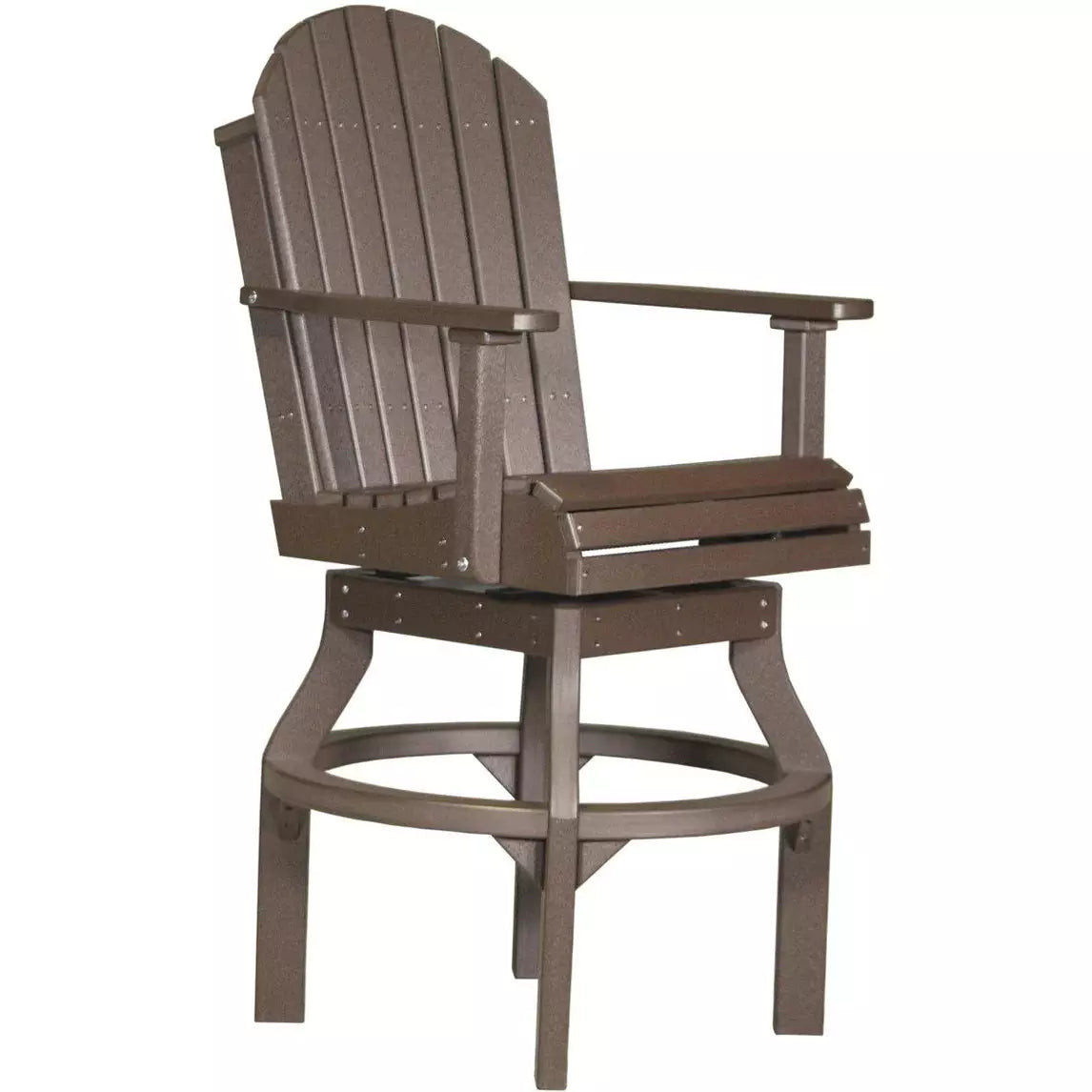 LuxCraft Bar Height Poly Adirondack Swivel Chair