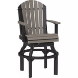 LuxCraft Bar Height Poly Adirondack Swivel Chair