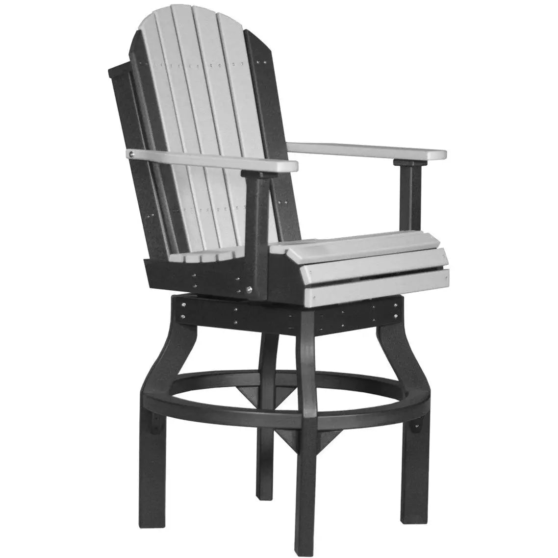 LuxCraft Bar Height Poly Adirondack Swivel Chair