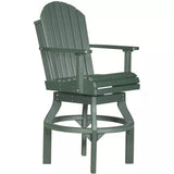 LuxCraft Bar Height Poly Adirondack Swivel Chair