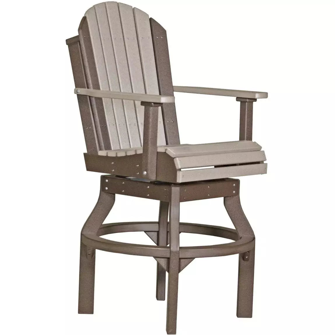 LuxCraft Bar Height Poly Adirondack Swivel Chair