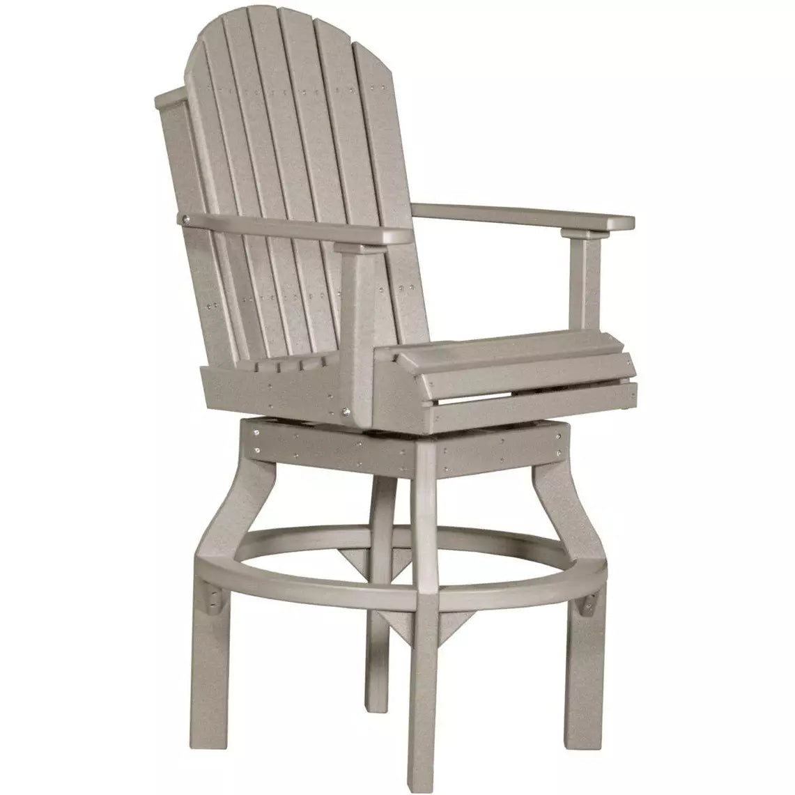 LuxCraft Bar Height Poly Adirondack Swivel Chair