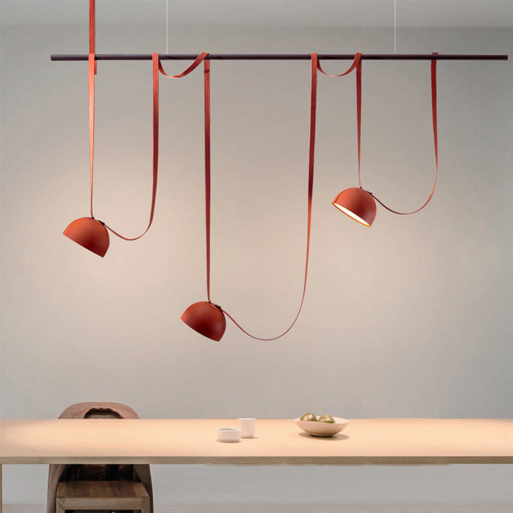 Suede Pendant Light