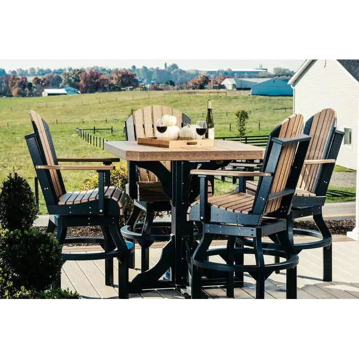 LuxCraft Bar Height Poly Adirondack Swivel Chair