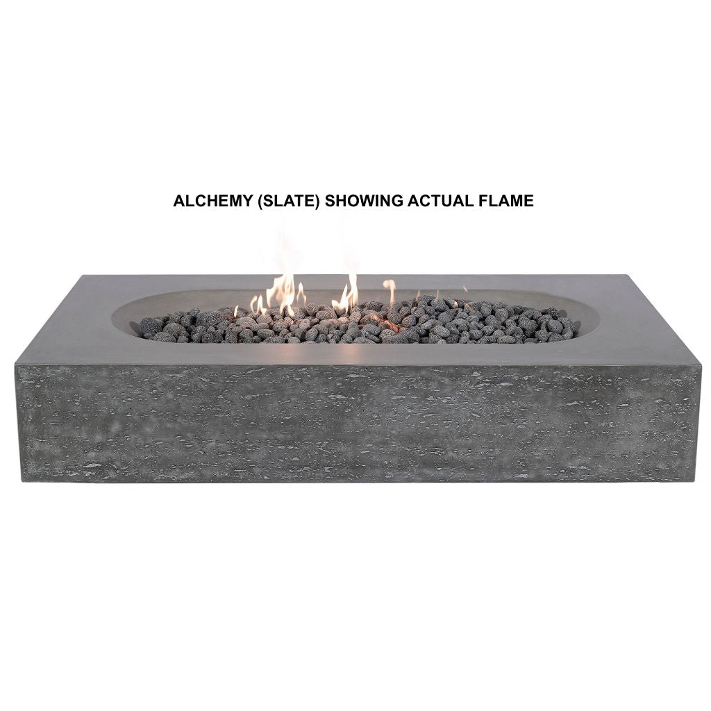 PyroMania Alchemy 60" Rectangular Slate Outdoor Natural Gas Fire Pit Table