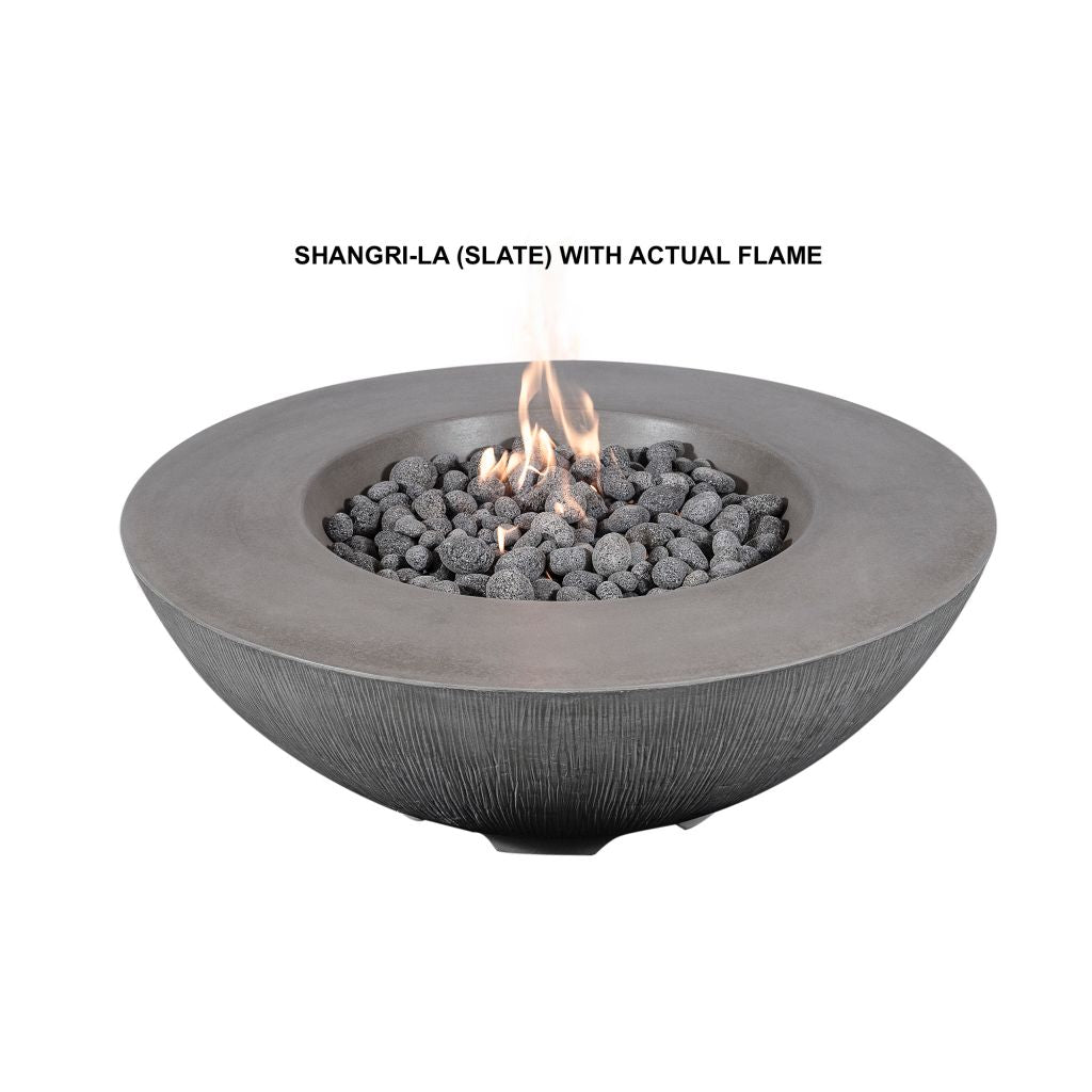 PyroMania Shangri-La 41" Round Charcoal Outdoor Natural Gas Fire Pit Table