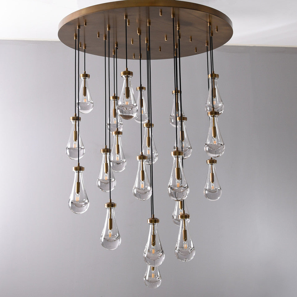 Raindrop Round Chandelier 47"