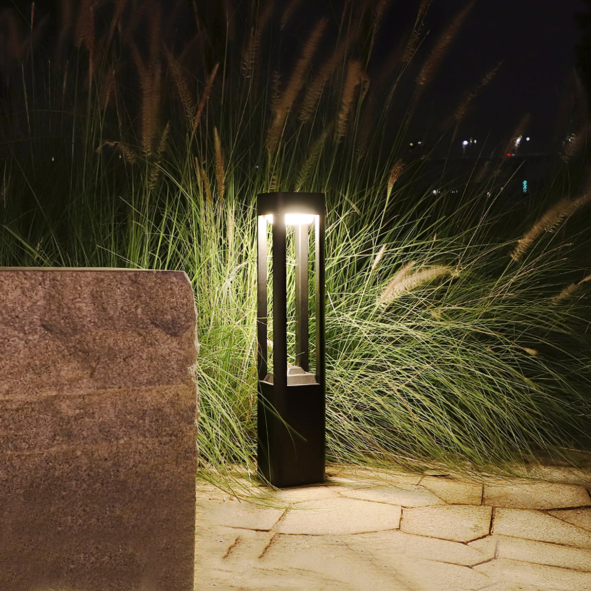 Rectangular Column Garden Light