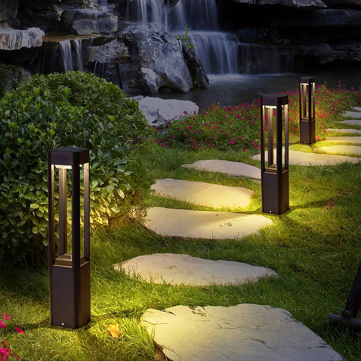 Rectangular Column Garden Light